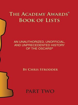 cover image of The Academy Awards Book of Lists